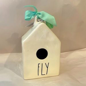 🪺💛 SALE! Rae Dunn FLY Birdhouse decor adorable nest on reverse - BRAND NEW